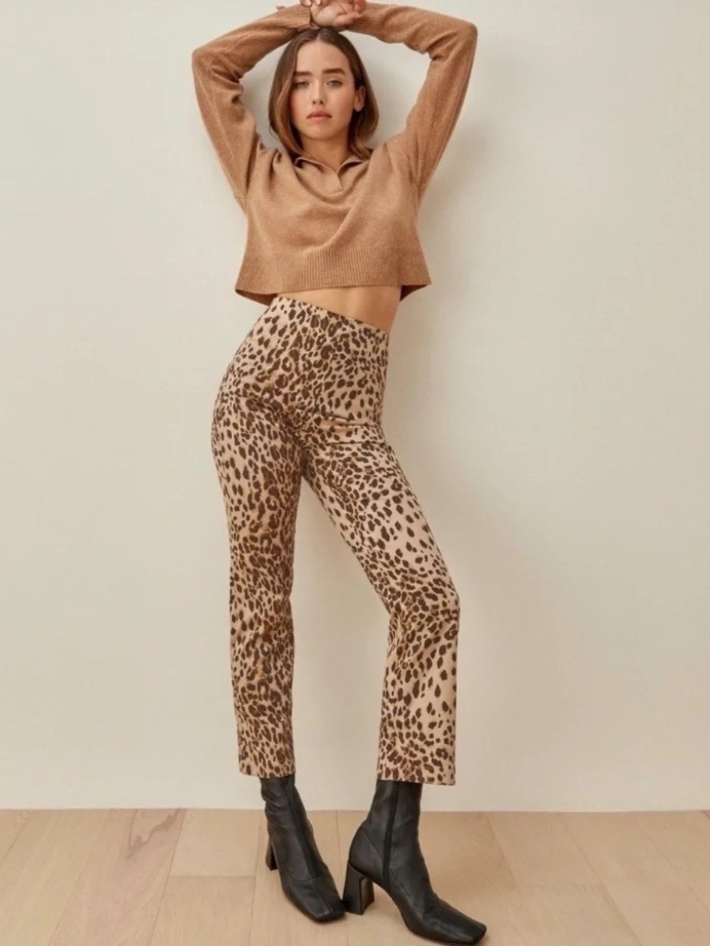 Reformation Marlon Pants Cheetah/Leopard Size 6